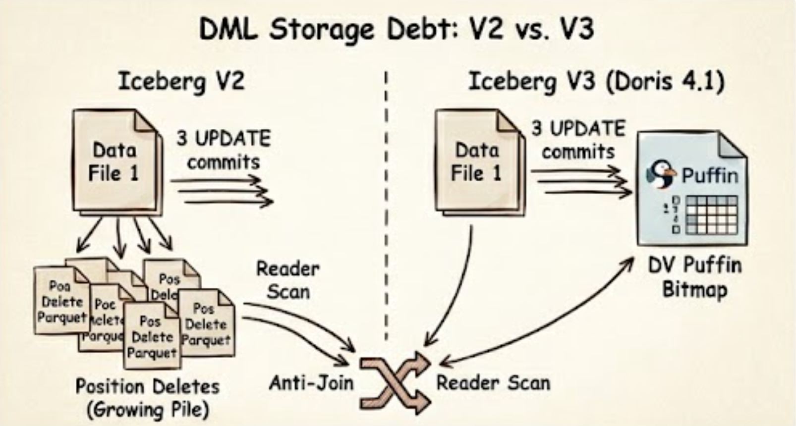 Iceberg V2 Position Deletes vs V3 Deletion Vector